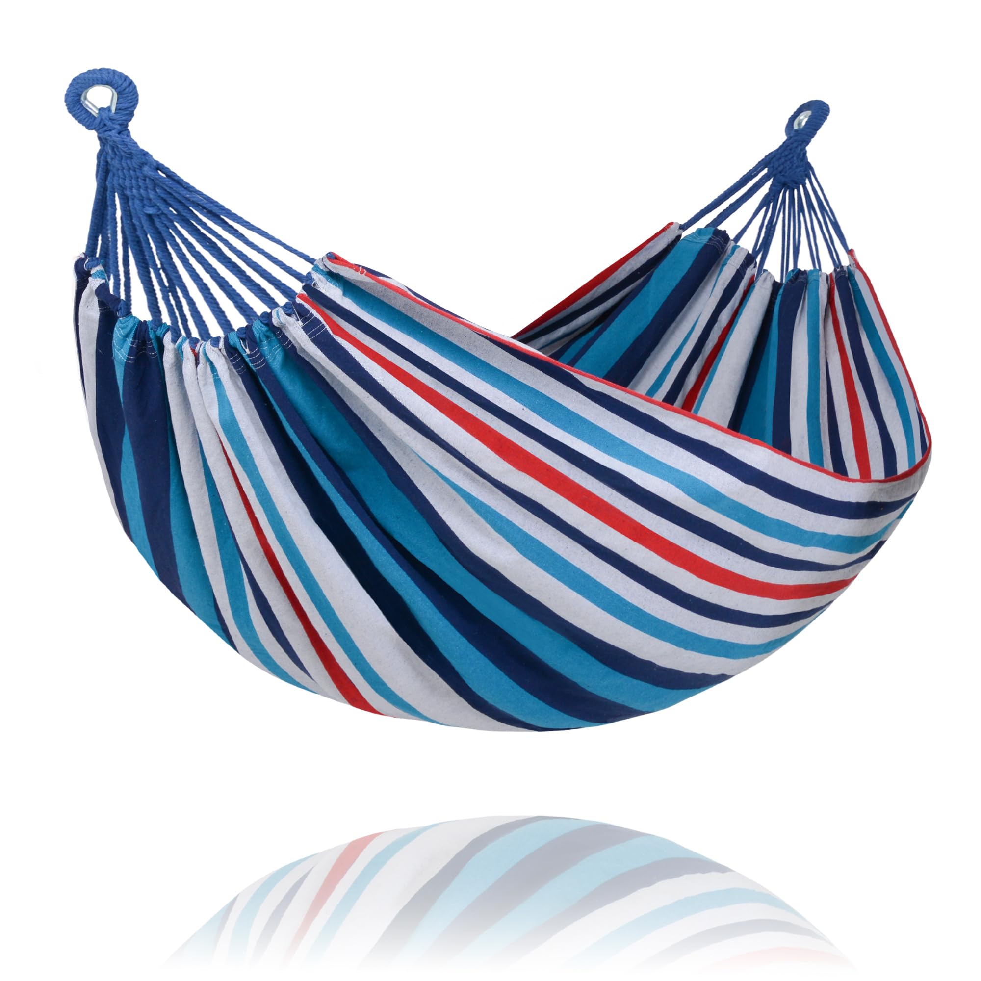 SUNCREAT Double Hammock Without Stand, Ocean Stripes