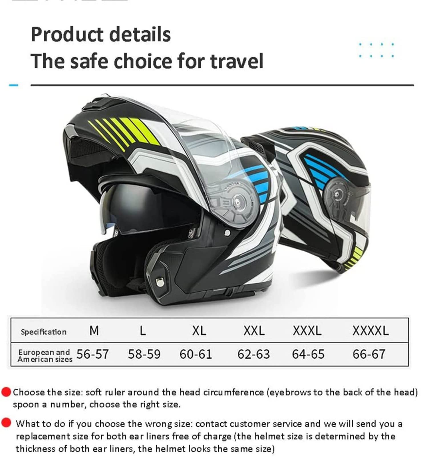 Casque Modulable Moto Bluetooth Intégré ​avec Double Visière ECE Homologué pour Scooter Casque De Moto Homme Et Femme Casques Integral Modulables A,XXXL