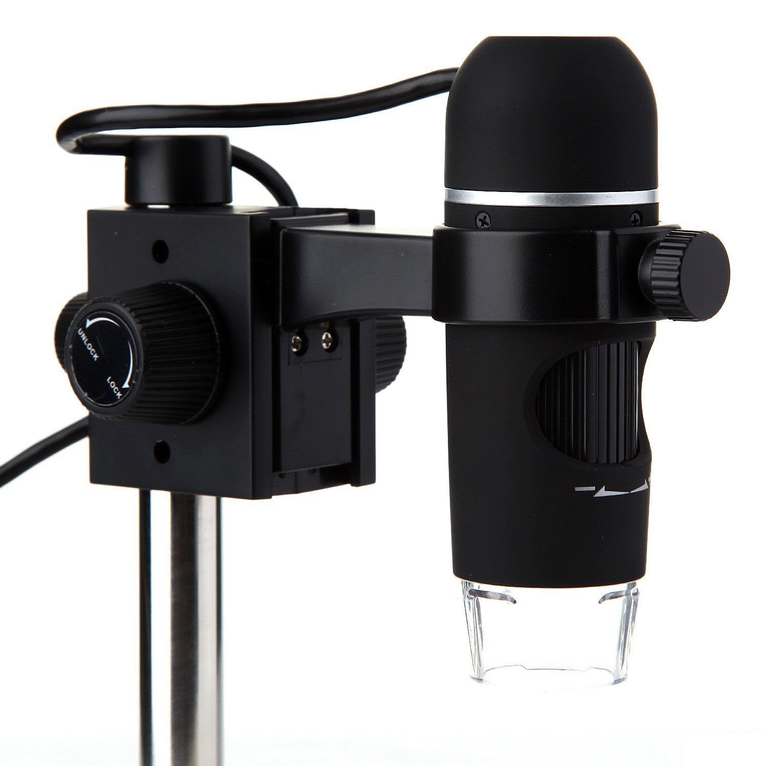 EMEBAY USB Microscopio Digital 5 MP de Vídeo Microscopique Cámara Lupa 300x | útil para la examinassions de pelo, textiles, insignias, girarla, plantas y monedas (entre muchos otros objetos y spécimens)