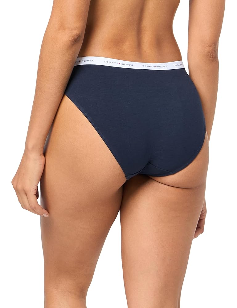 Tommy Hilfiger Classic Cotton Logo Bikini | 3 Pack | Navy