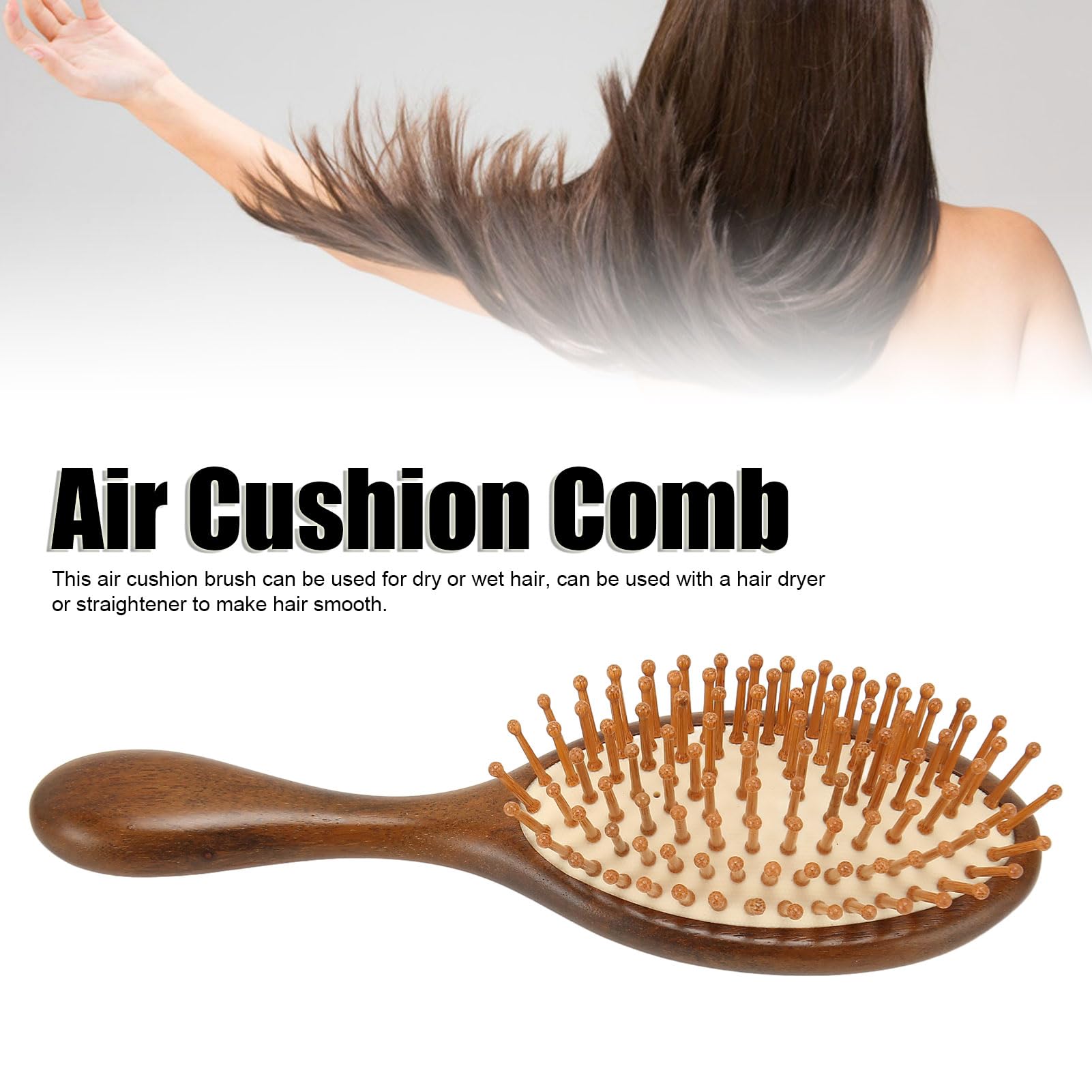 Hair Brush, Sandalwood Wooden Massage Comb - Image 2