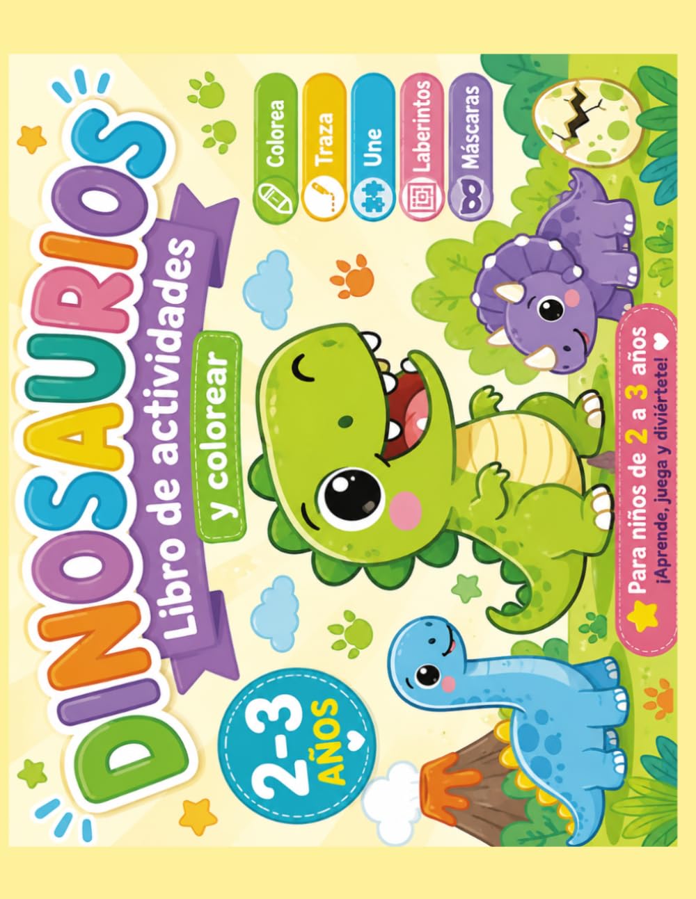 Libro de actividades y colorear: De dinosaurios