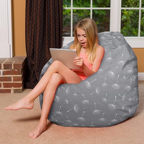 Miniatura 222 de Posh Creations - Sillón puff para niños, adolescentes y adultos, incluye funda extraíble y lavable a máquina, grande de 38 pulgadas, piel de conejo