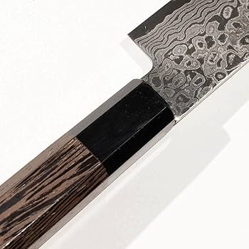 未使用保管　堺孝行　銀河　三徳　包丁　ZA18　180ｍｍ　69層ダマスカス 青木刃物製作所 堺孝行 33層槌目ダマスカス 三徳 180mm 07392