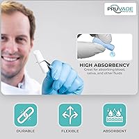 Vista 6 de Pruvade Rollos de gasa dental, paquete de 2000, rollos de algodón, tapones de sangrado nasal súper absorbentes, algodón enrollado de 1.5 pulgadas