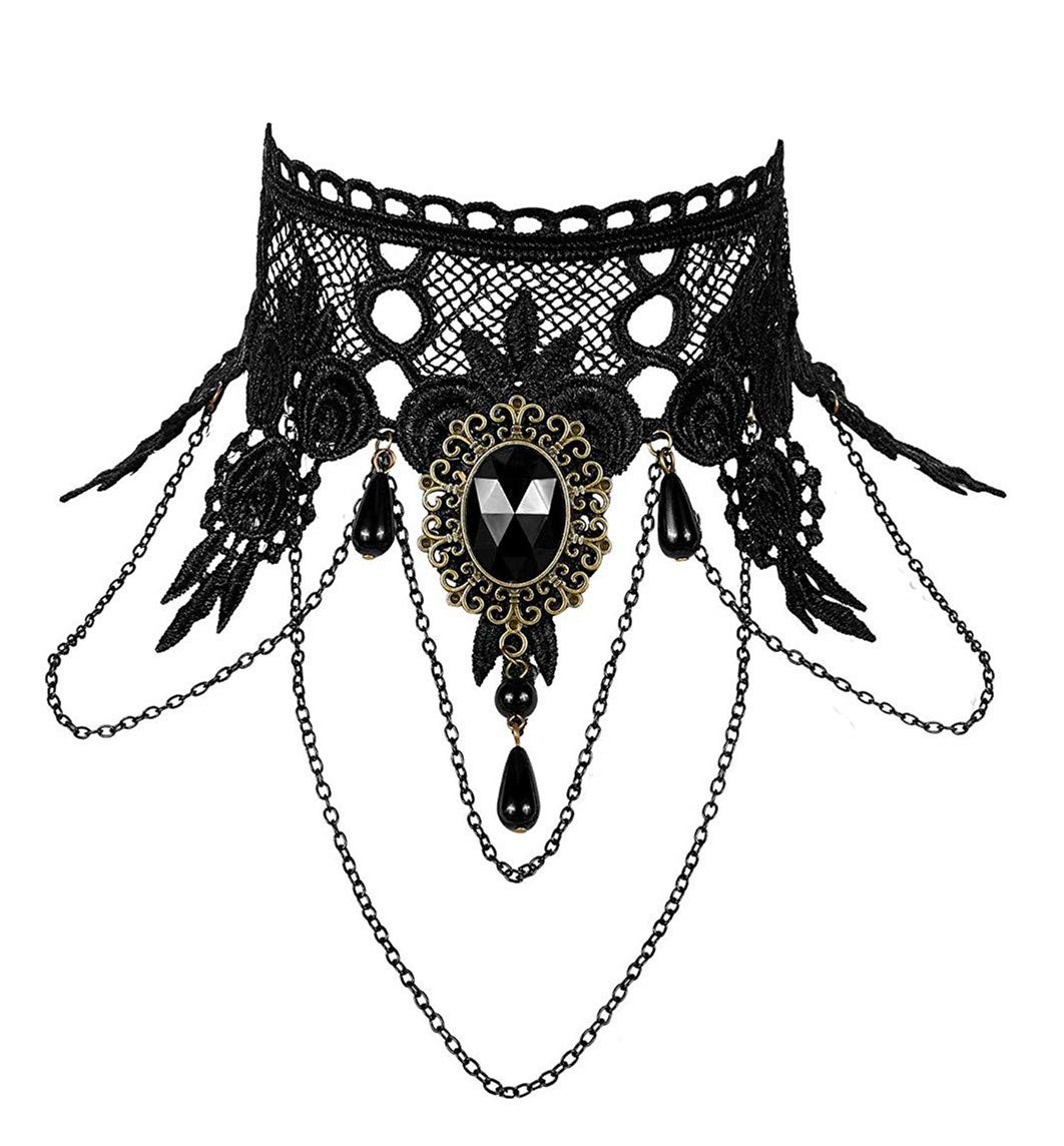 Graceart Women's A Gothic Lace Collar Choker (A)(Size: One Size)