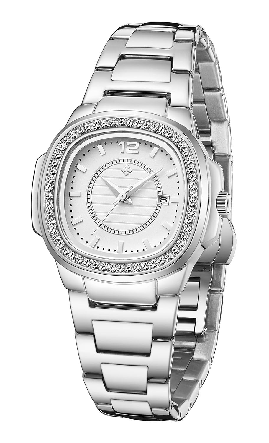 Montre femme étanche acier carré finie la peur des rayures - 7