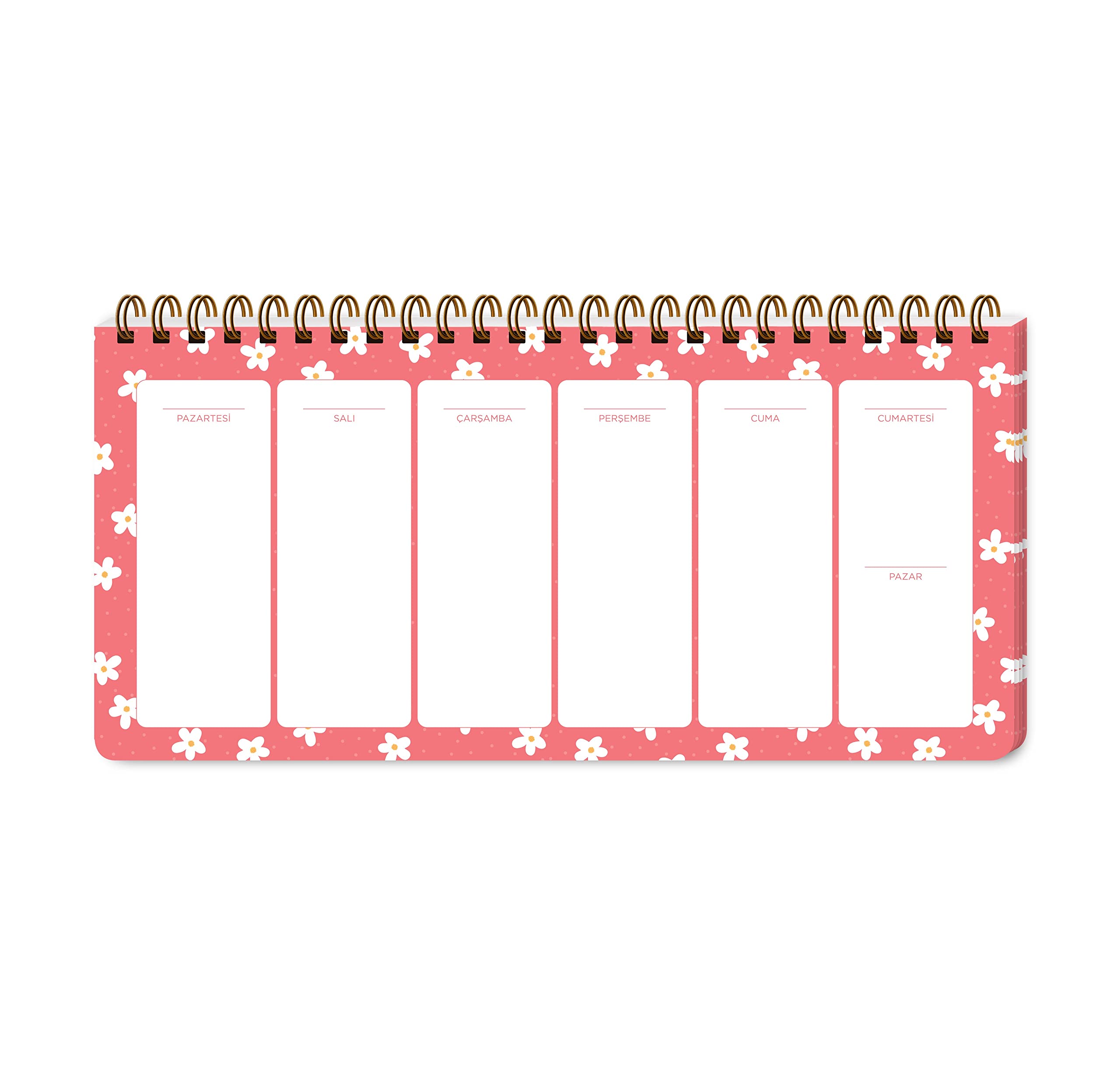 Keskin Color 13x27 Haftalık Spiralli Planner - Minik Papatya