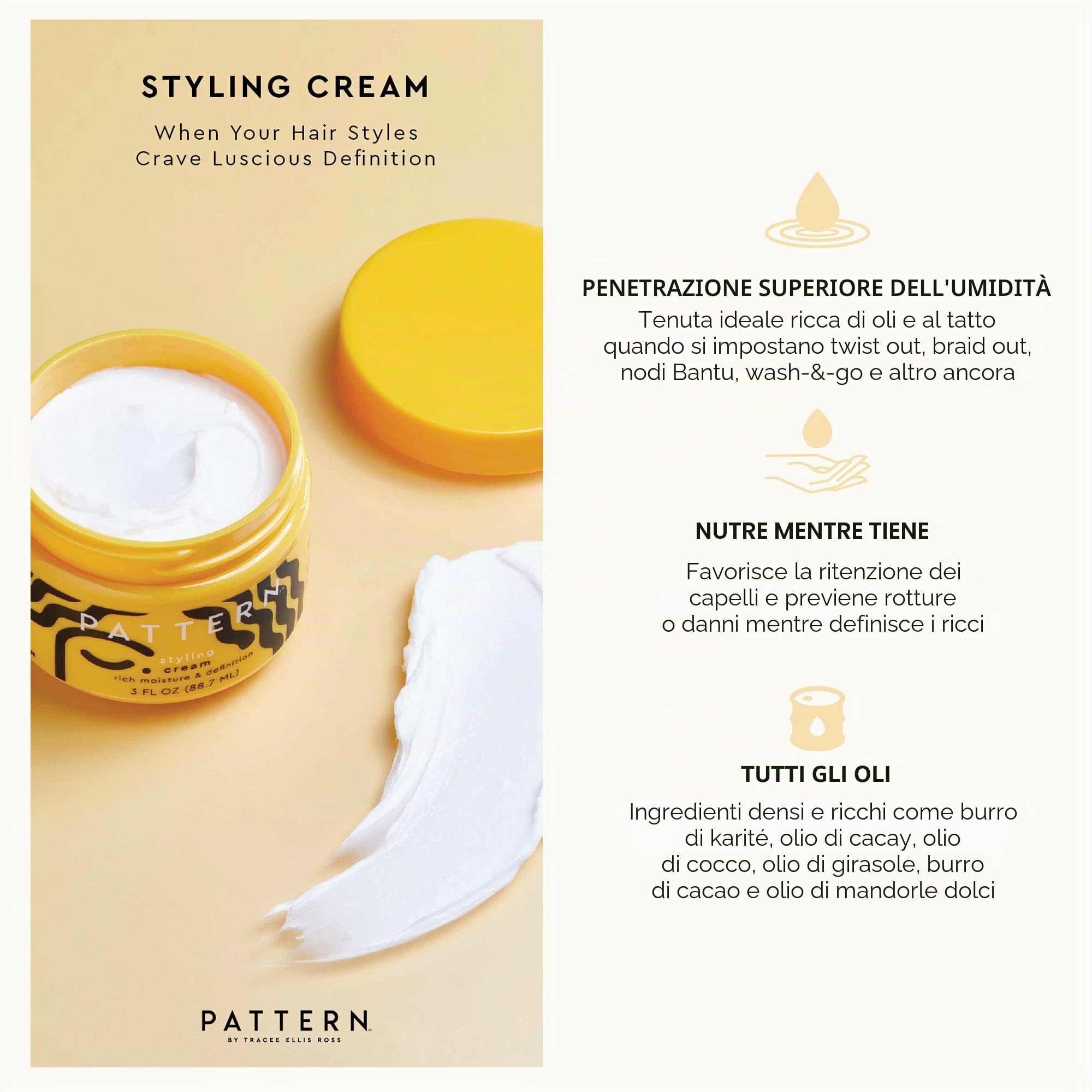 PATTERN Beauty by Tracee Ellis Ross Styling Cream 443,6 ml – Hold & Definition per capelli ricci 3b-4c