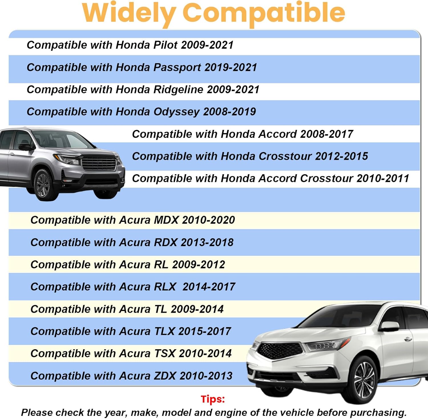 Upgraded Replacement Catalytic Converter, Compatible with Honda Pilot 2009-2021, Honda Accord 2008-2017, Acura MDX 2010-2020, Acura RL 2009-2012, etc. Replace 674145 674146 16351(16658 16643)