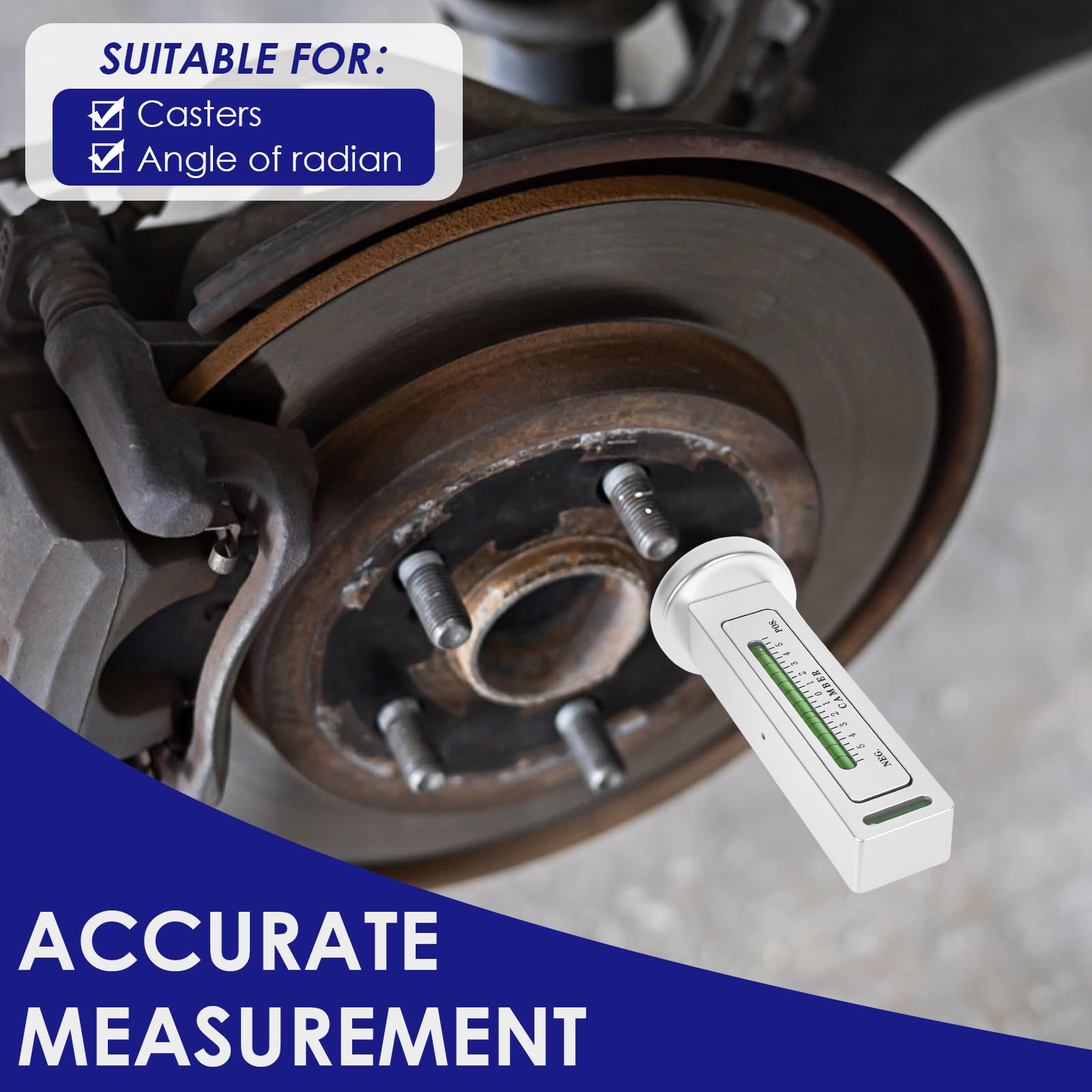 LYDODOKA Wheel Alignment Tool, Adjustable Magnetic Gauge Tool, Camber Caster Strut Wheel Hub Alignment Instrument, Car Accessories for Most Automotive Truck RV