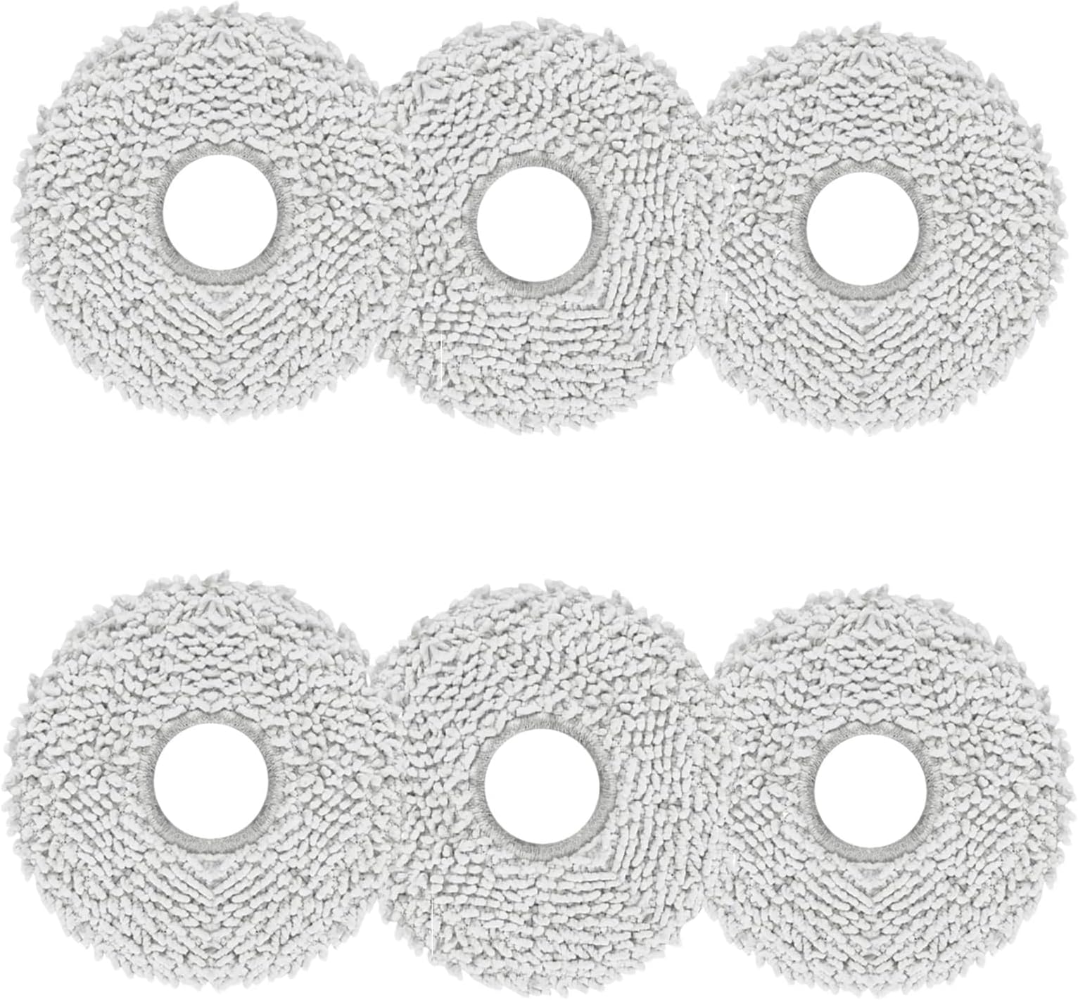 6 Mop Pads for ECOVACS Deebot X2 Omni/T20 Omni/T10 Omni/X1 Omni/X1 Turbo Robot Vacuum, Reusable Microfiber Mopping Pads Replacement Accessories