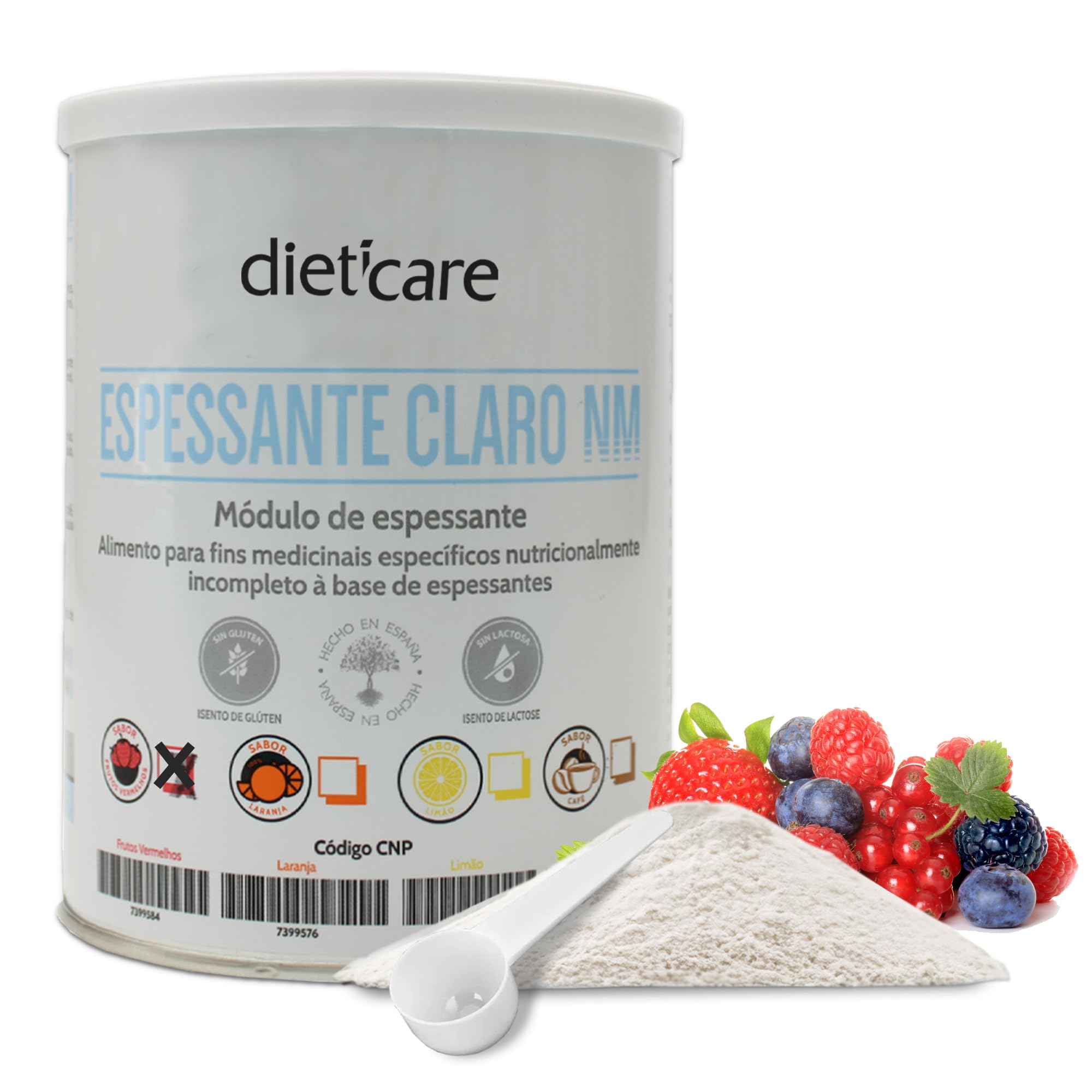 Espesante Claro NM Frutos Rojos 400g - Goma Xantana en Polvo | Para Disfagia y Nutrición Oral, Sin Gluten, Sin Lactosa ni Azúcar, Apto para Diabéticos