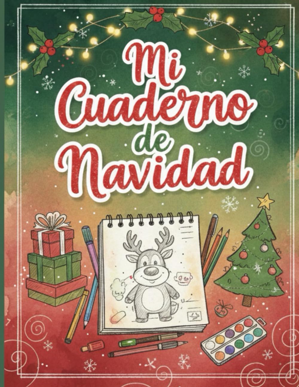 Mi Cuaderno de Navidad: Aprende Inglés Coloreando