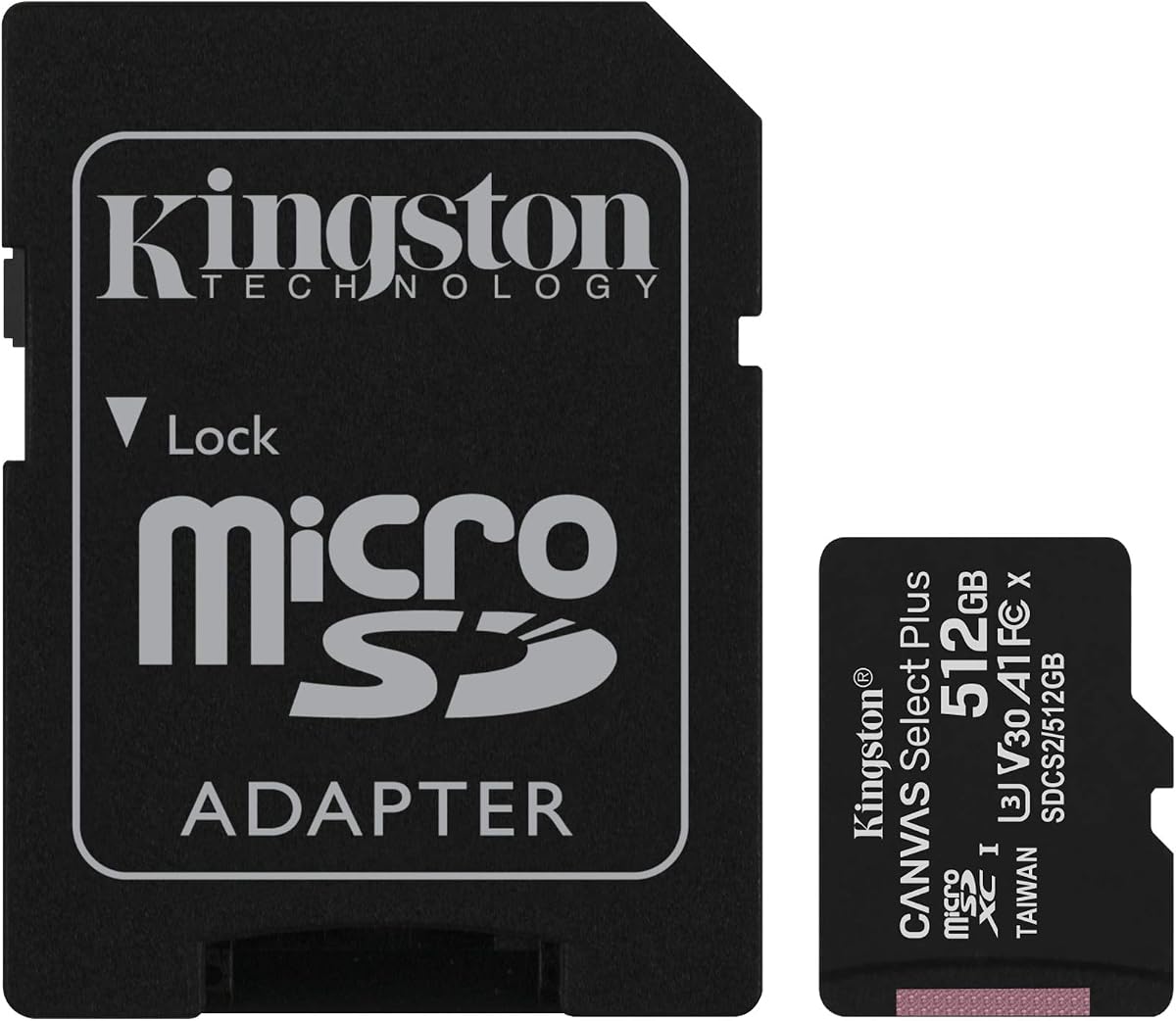 512GB Canvas Select Plus microSDXC Card | Up to 100MB/s | A1 Class 10 UHS-I | with Adapter | SDCS2/512GB