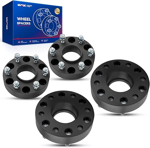 Vista 363 de KAX Espaciadores de rueda de 0.236 x 5.315 in, espaciadores de rueda centrados de 2 pulgadas y 6 lengüetas para F-15-0, Expedition, Mark LT, Negro