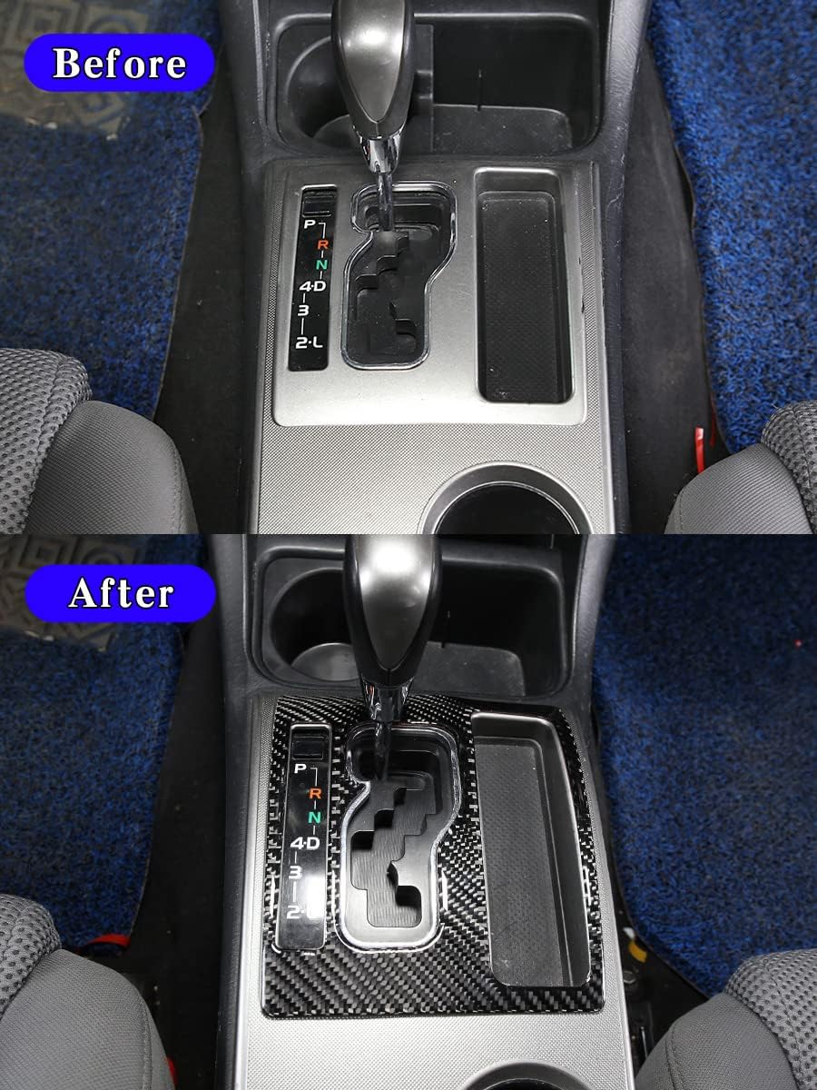 for Toyota Tacoma 2011-2015 Real Carbon Fiber Car Center Control Gear Shift Base Decorative Panel Cover Protection Car Interior Accessories