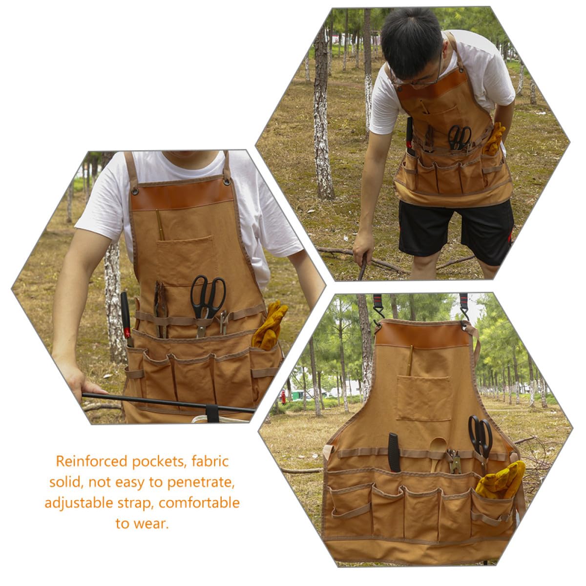 Grembiule Bbq Uomo in Tela con Cinturini Regolabili e Tasche Multiple Grembiule Lavoro per Cucina Camping e Giardinaggio