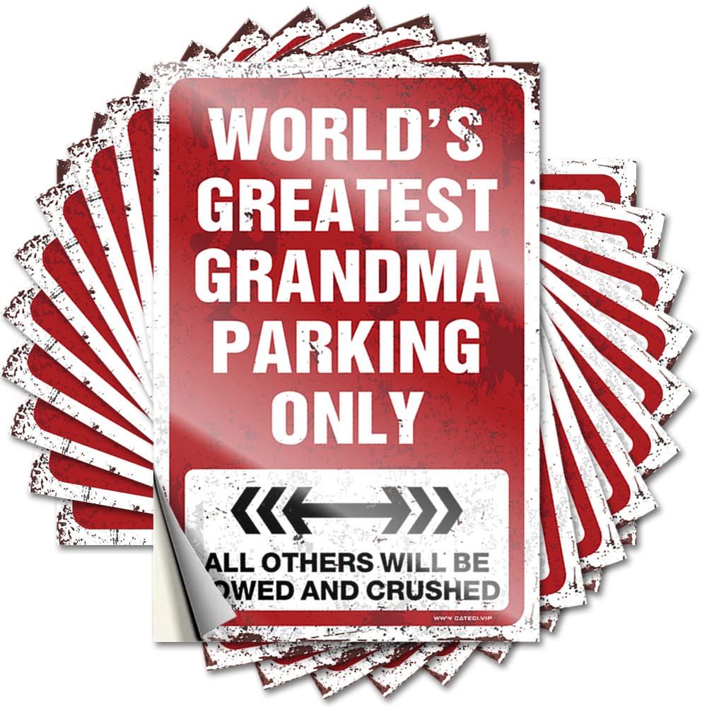 World's Greatest Grandma Parking Only Wall Cheap - Space Bumper Self Adhesive Sticker(12X18CM)
