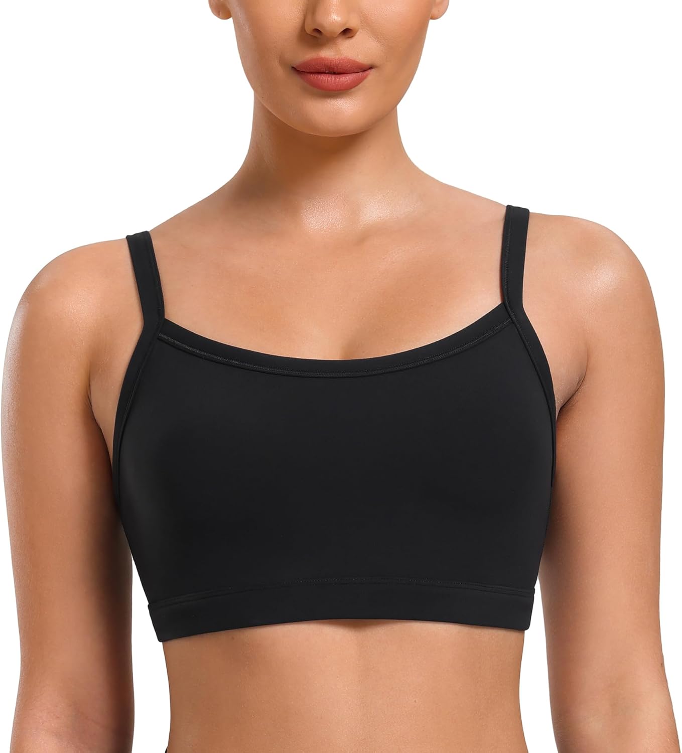 Colorfulkoala Women's Sculptiva Sports Bra with Adjustable Straps, Wireless Padded Yoga Workout Top