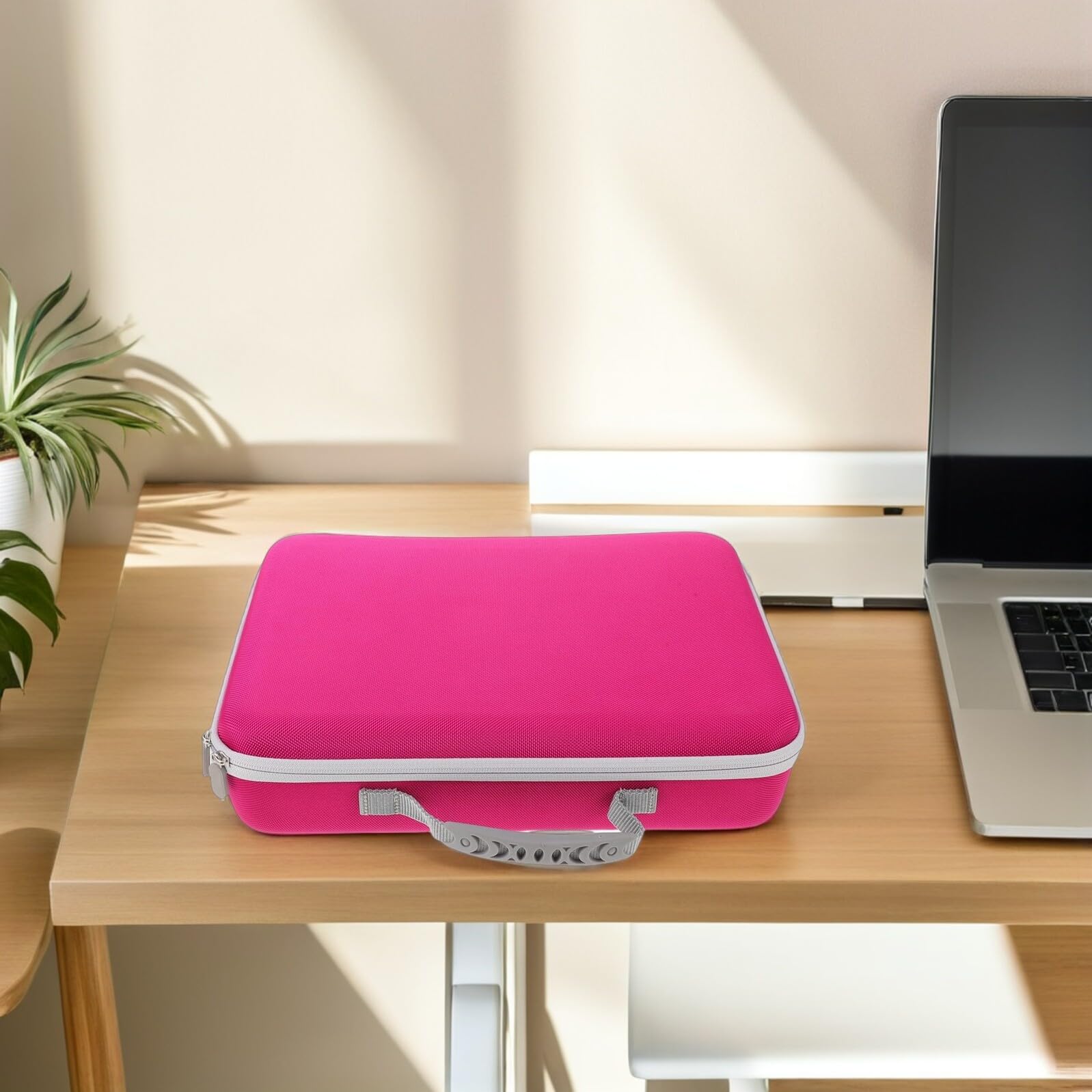 Beaupretty Bolsa de Transporte para Secador de Pelo Hd16 Color Rosa Fucsia, Estuche Portátil con Compartimentos Internos y Protección Eva para Viaje y Almacenamiento Seguro