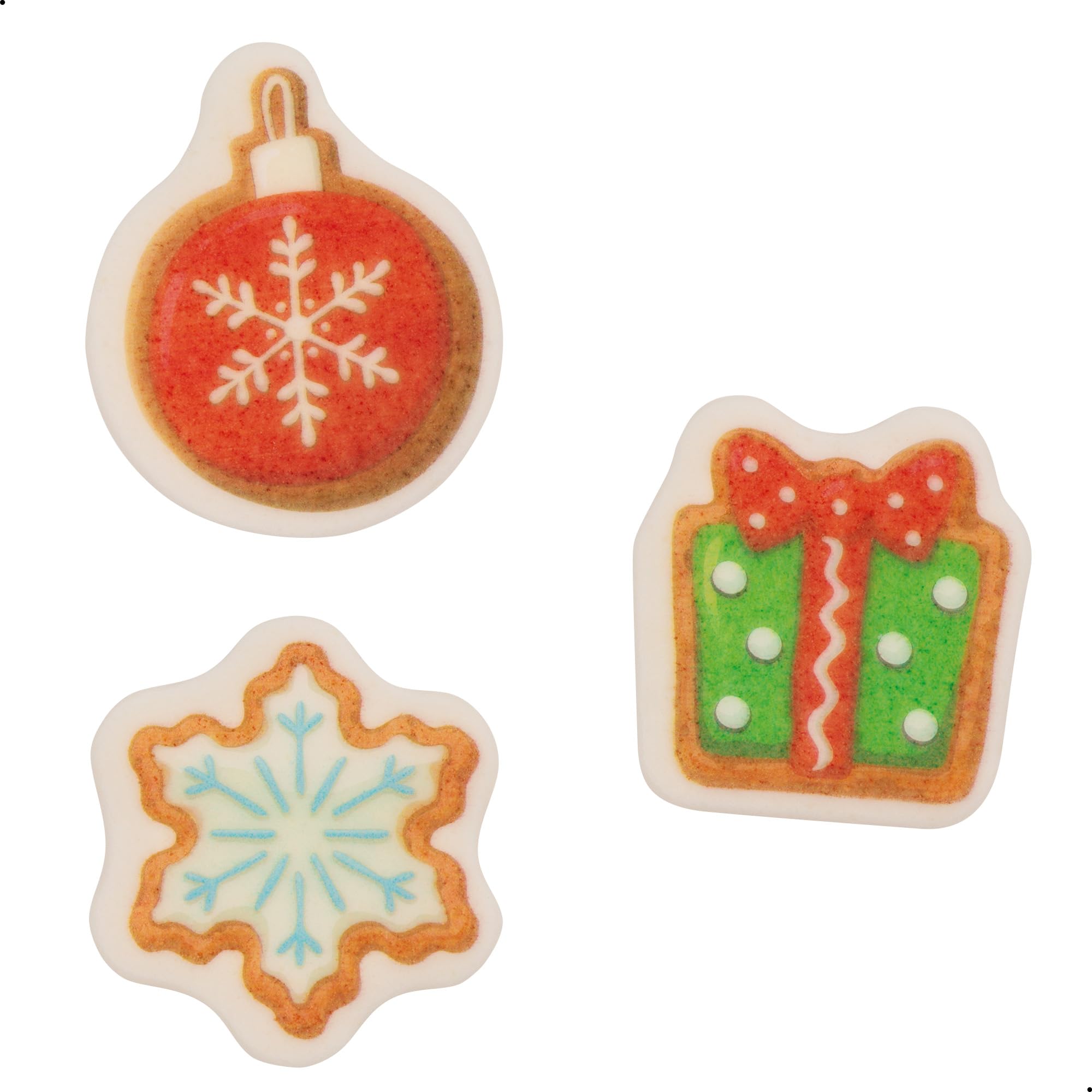 100 Stück Günthart Dekor Kleinteile Weihnachten, aus Marzipan, Zucker und Schokolade, mit verschiedenen Weihnachtsmotiven, 100er Pack (1 x 150 g)
