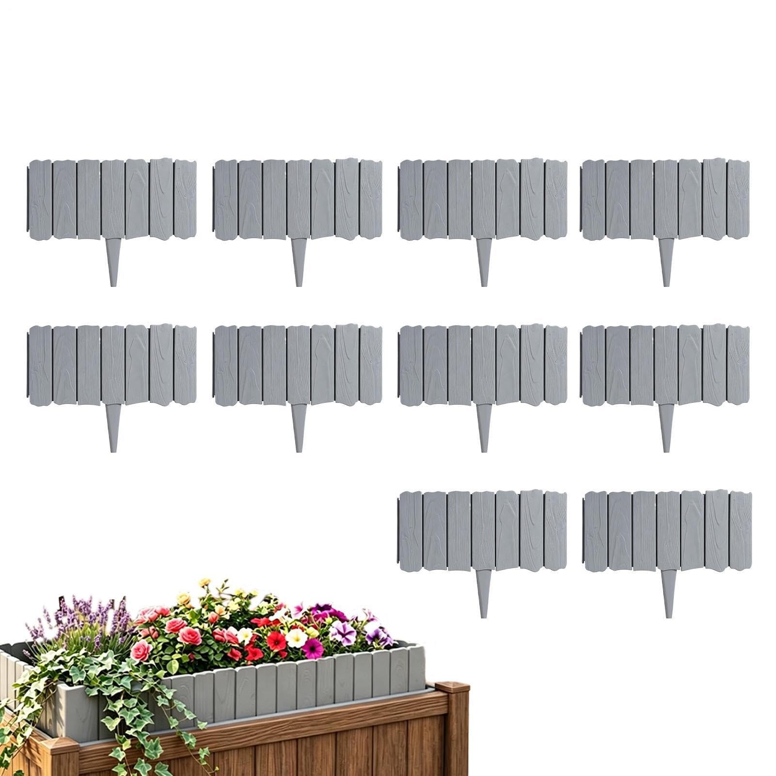 Bordure de paysage pour jardin | Lot de bordures décoratives de pelouse