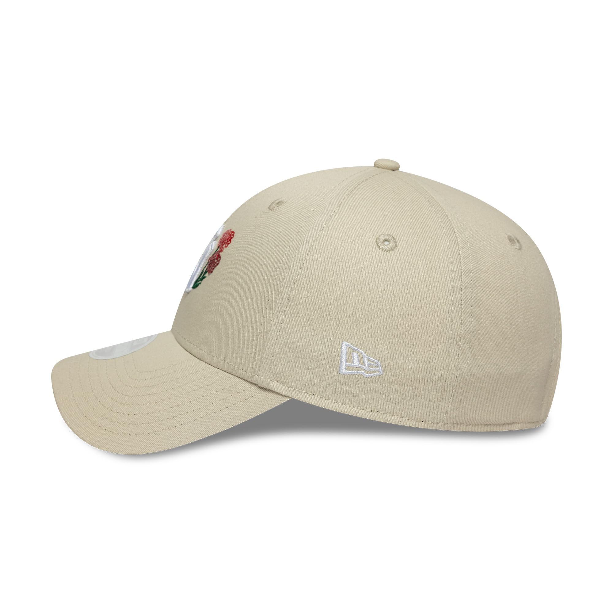New Era Damska czapka baseballowa 9Forty Floral MLB New York Yankees Jasnobeżowa