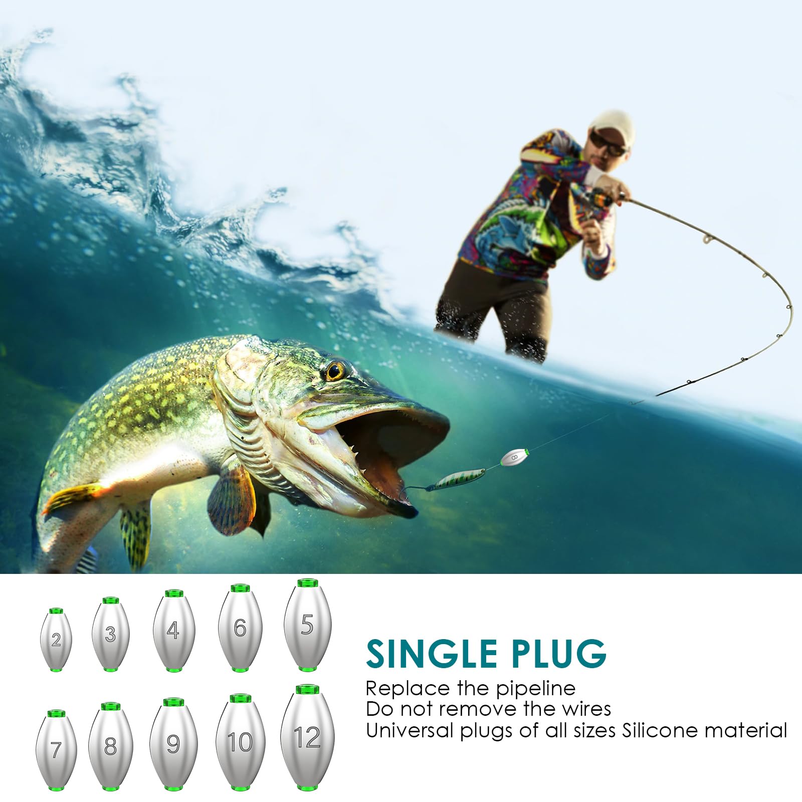 Kettion Angelblei Set - 50 Teile In 8 Größen Von 2g Bis 20g Mit Aufbewahrungskiste