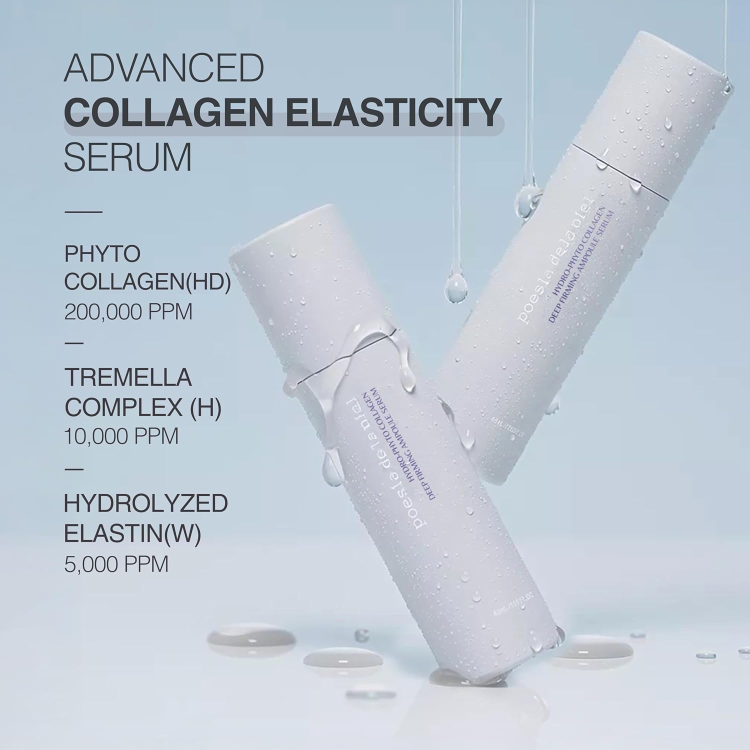 POESIA Phyto-Collagen Firming Serum | Plant-Based Collagen + Adenosine for Elasticity & Firmness | Niacinamide Brightening | Dull & Aging-Prone Skin | Korean Skincare | 1.62 fl oz