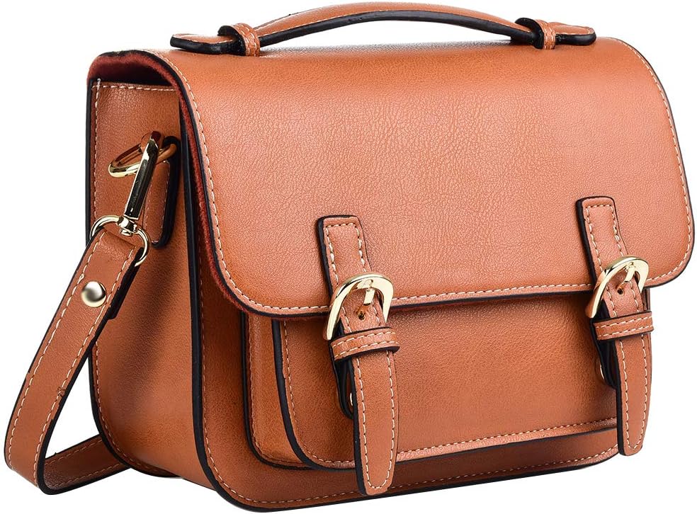 Katia Camera Bag Compatible for Fujifilm Instax Mini 11/9/ 8/ 7S/ 90 Instant Film Camera, Retro Vintage Case for Polaroid Snap Touch Canon Ivy Mini CLIQ CLIQ+ Mobile Portable Photo Printer - Brown