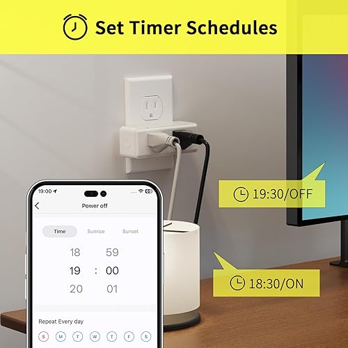 Miniatura 7 de Minoston Enchufe de salida dual Zwave serie 800, interruptor repetidor Z-Wave de encendidoapagado con 2 enchufes de control individuales, requiere