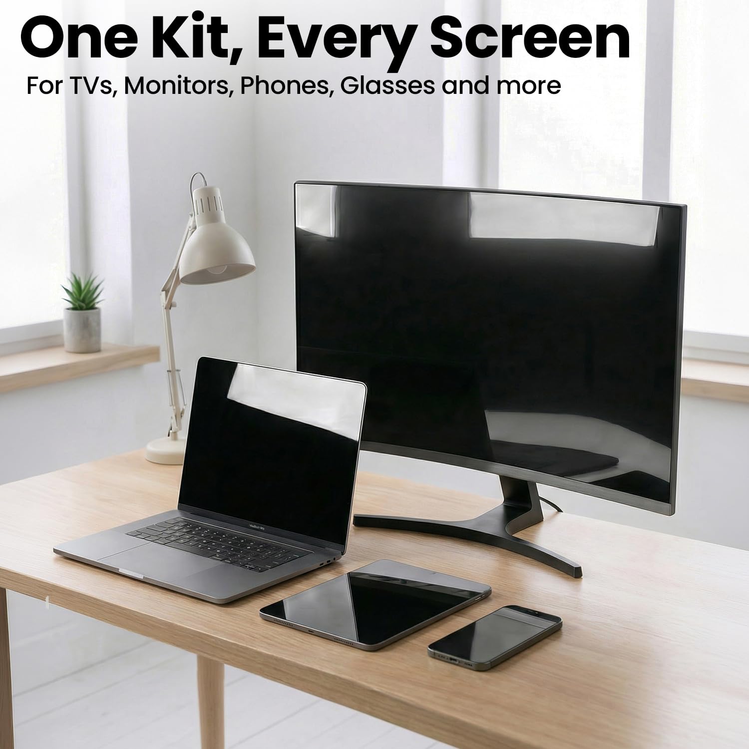 Kit de Limpiador de Pantalla en Aerosol y toallita – Limpiador de Pantalla de TV para Smart TV, Limpiador de Pantalla de computadora, Limpiador de Pantalla de Laptop para Monitor, iPhone, iPad, paño
