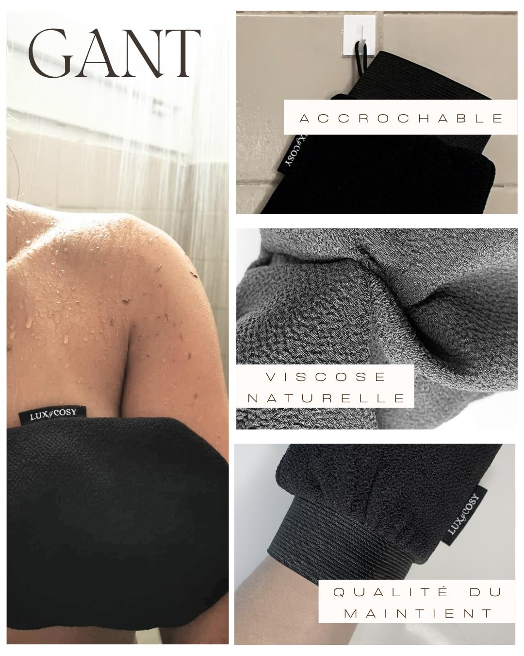 Cura Hammam Cofanetto San Valentino + Candele Love in omaggio Astuccio da toilette rosso, sapone nero olio di argan biologico guanto e gratta schiena kessa esfoliante scrub idea regalo originale donna