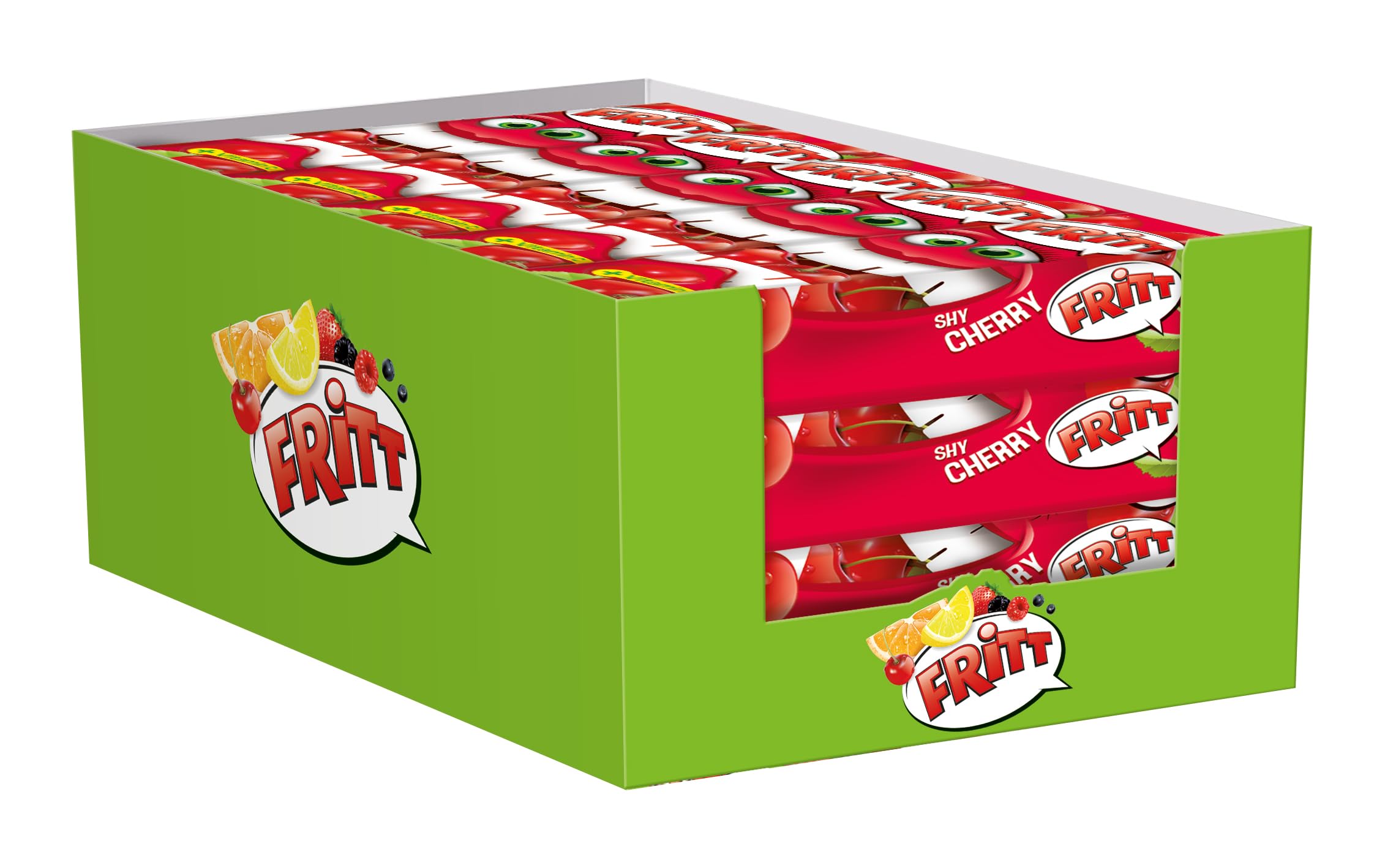 FRITT Kirsche 15x 70g fruchtige und leckere Kaubonbons, mit Vitamin C, für Ostern