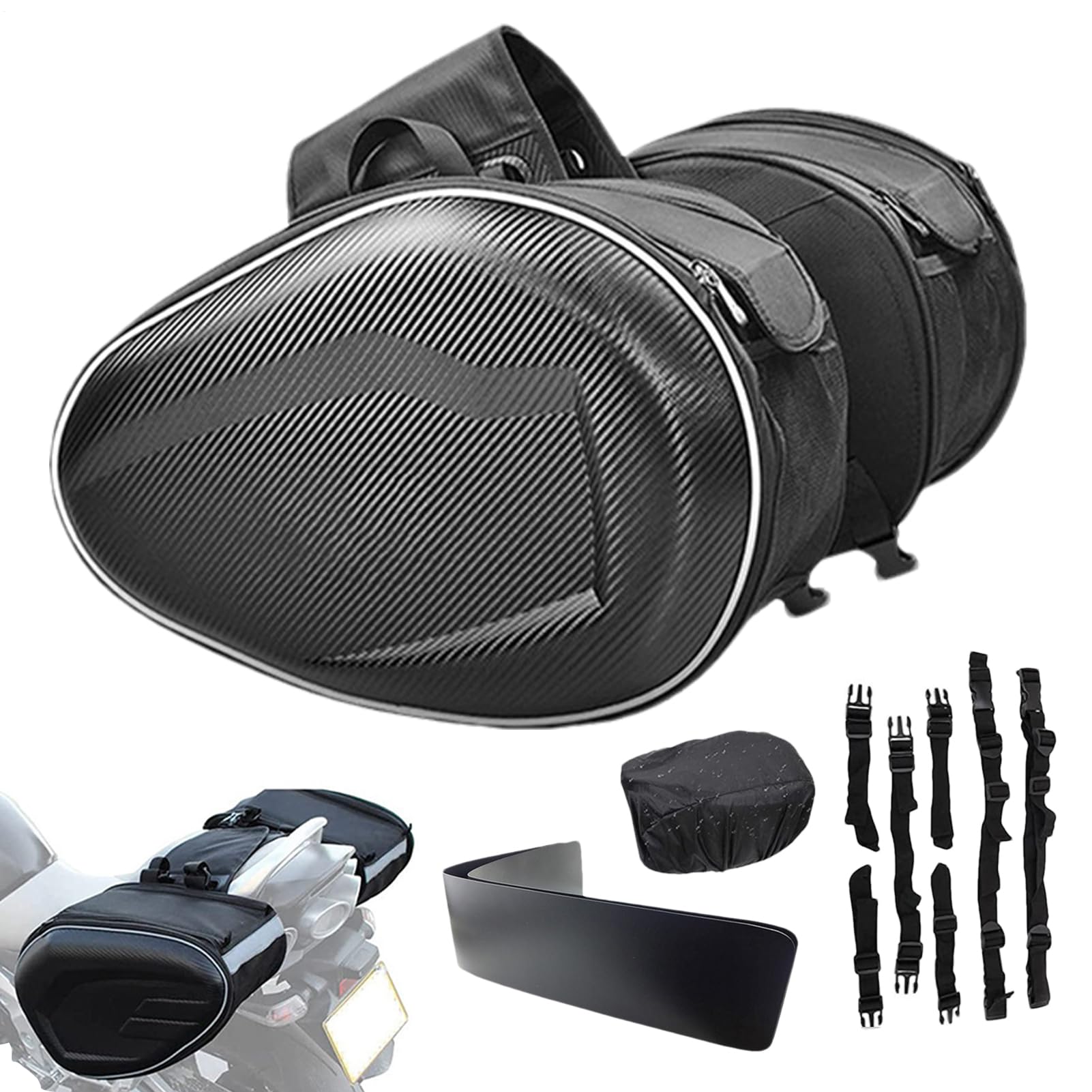 Borsa motociclistica impermeabile - Coppia di sacchetti per motociclette, borse laterali in moto | Borsa motociclistica universale, bagagli per moto laterali, sacchetti per motociclisti per un deposit