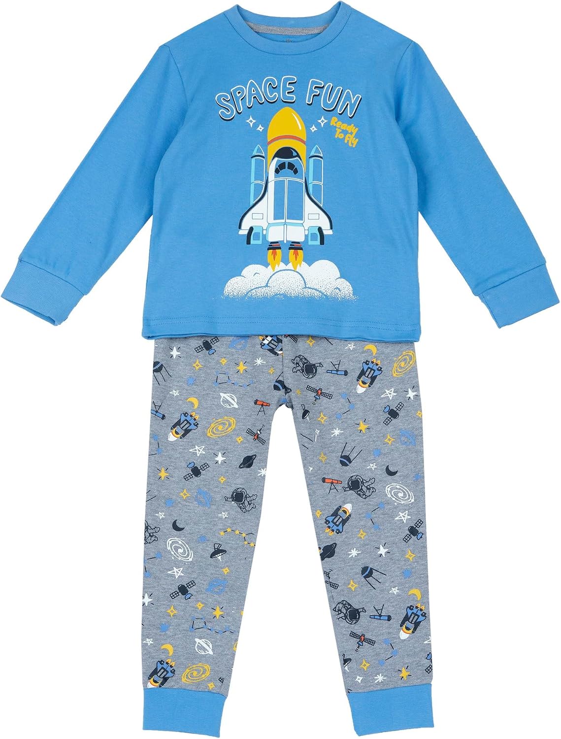 Chicco Jungen Langarm-Schlafanzug, Ungeflauscht Pyjama