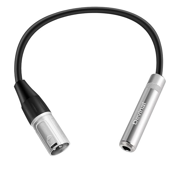 Buy Devinal XLR Male to 1/4" Female calbe, 3 Pin Male to 6.35mm Socket