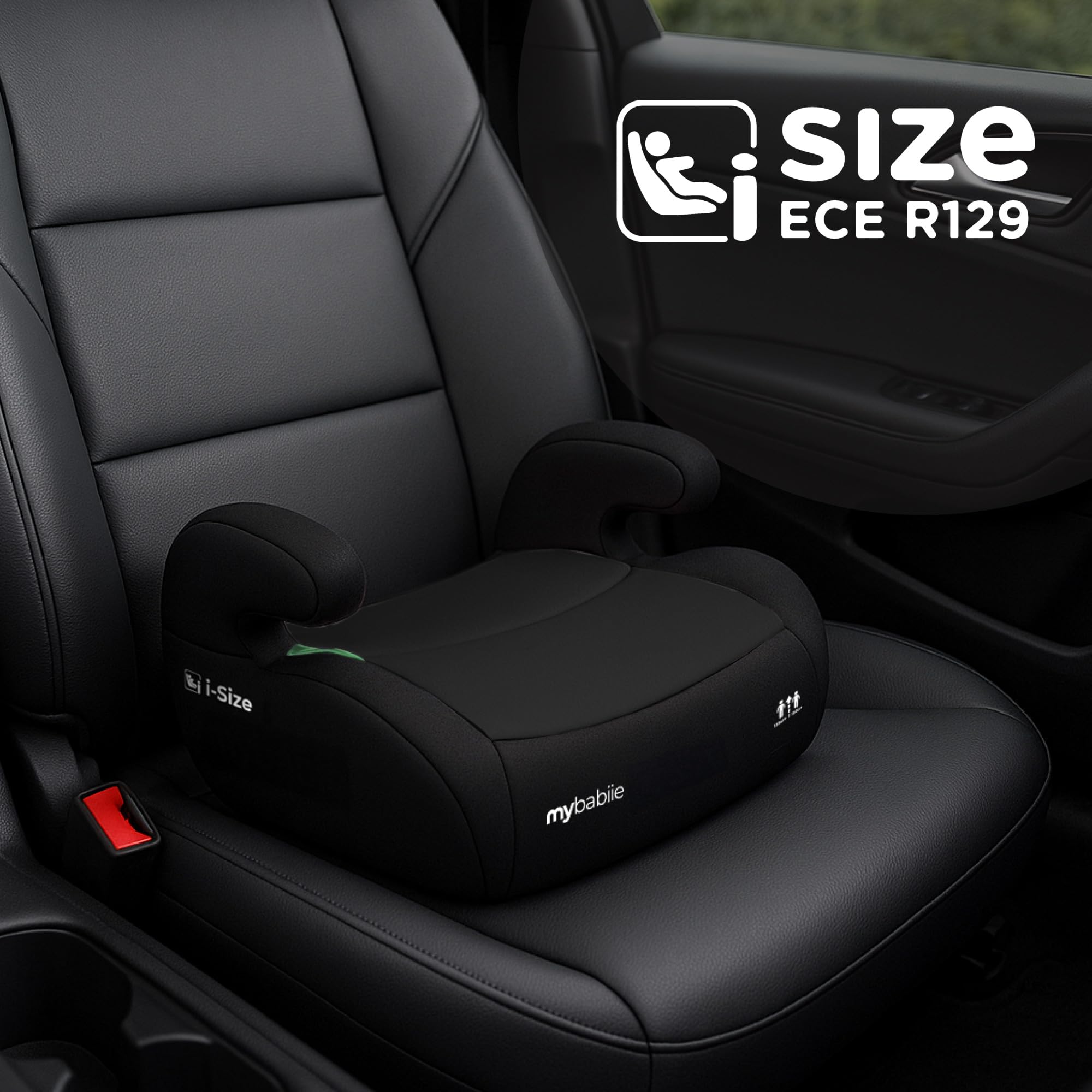 My Babiie MBCSB20 Child Booster Seat - ISOFIX, R129 i-Size 125-150cm (Group 3, 6 to 12 Years Approx.) Portable Kids Car Seat, Comfortable, Compact, Lightweight, Ideal for Travel - Black — view 3