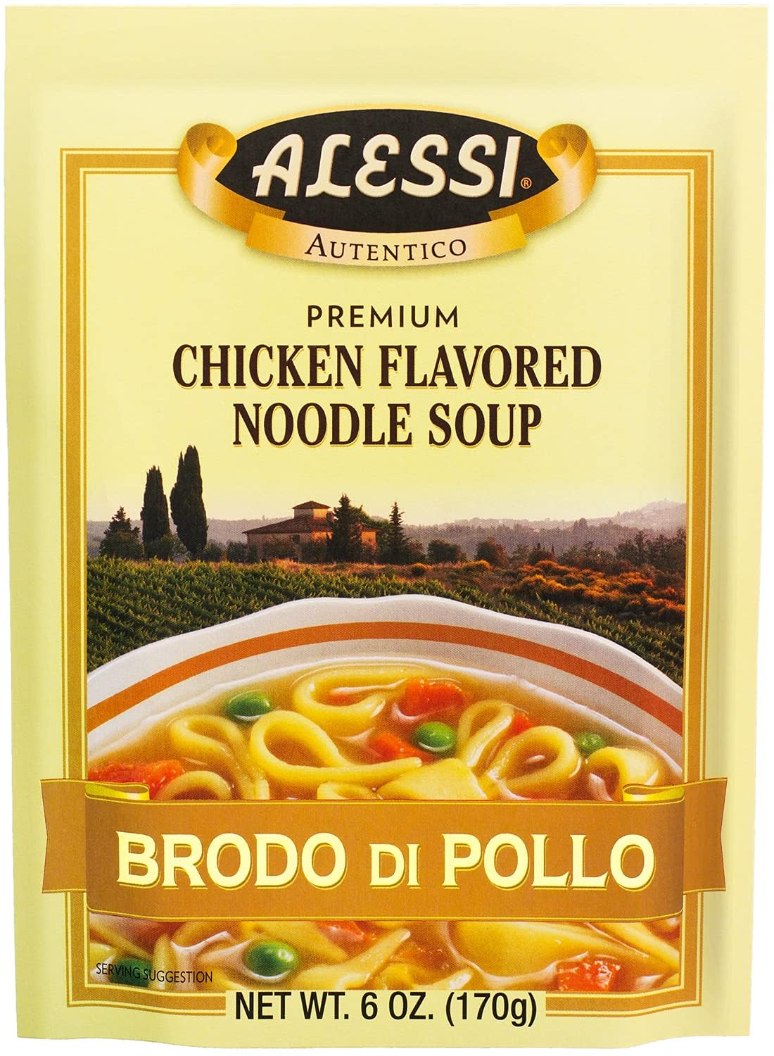 Alessi Soup Mix Brodo di Pollo Chicken Flavored Noodle Soup, 6 Ounce (Pack of 1)