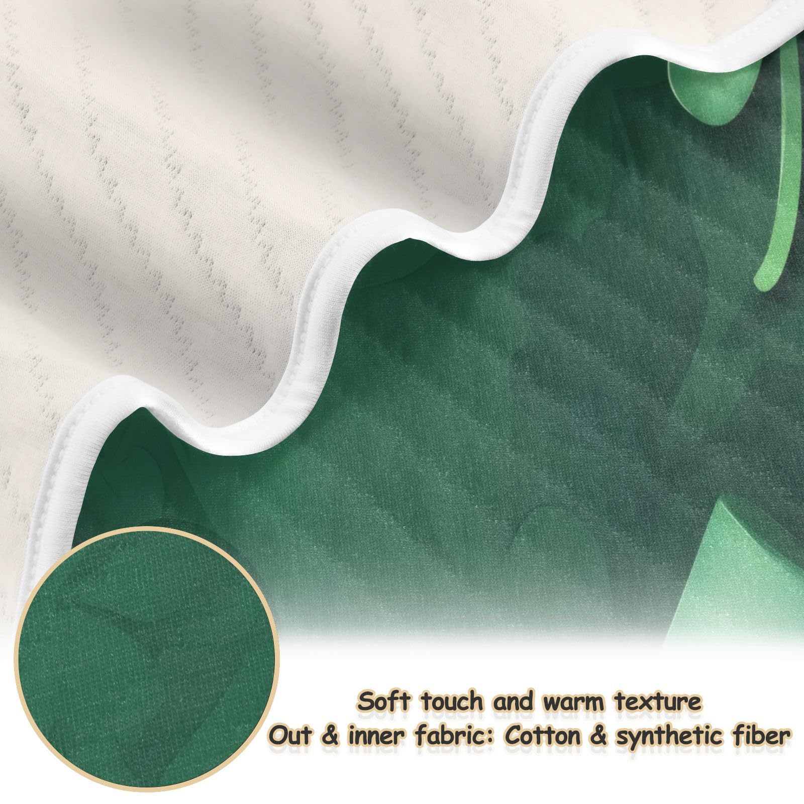 Burbuja St. Patrick's Hat Baby Blanket for Boys Girls, Nursery Soft Warm Swaddling Receiving Baby Blankets, 30x40 in Toddler Blanket