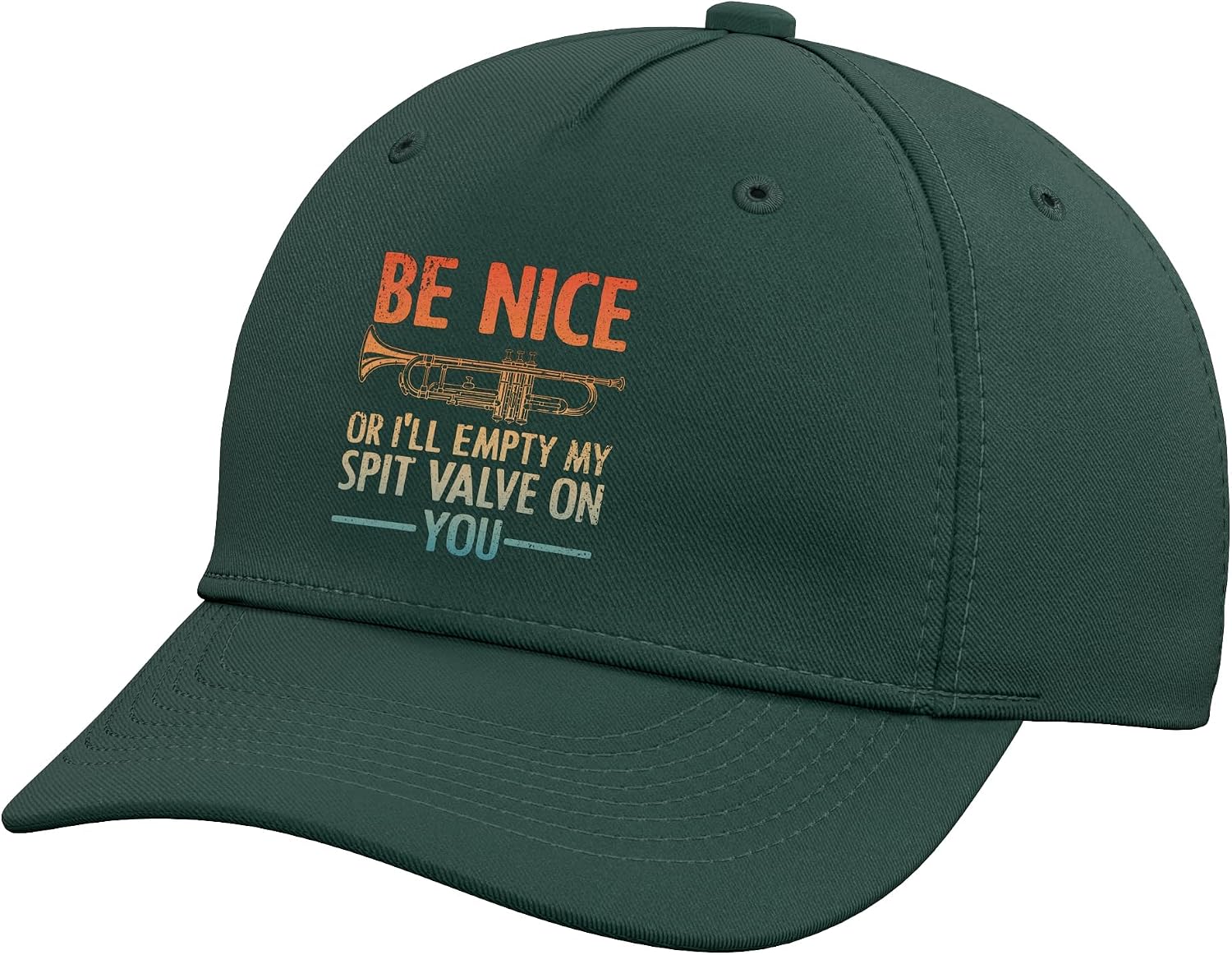 Funny Trumpet Design for Men Women Trumpetist Trumpet Player Adjustable Baseball Hat