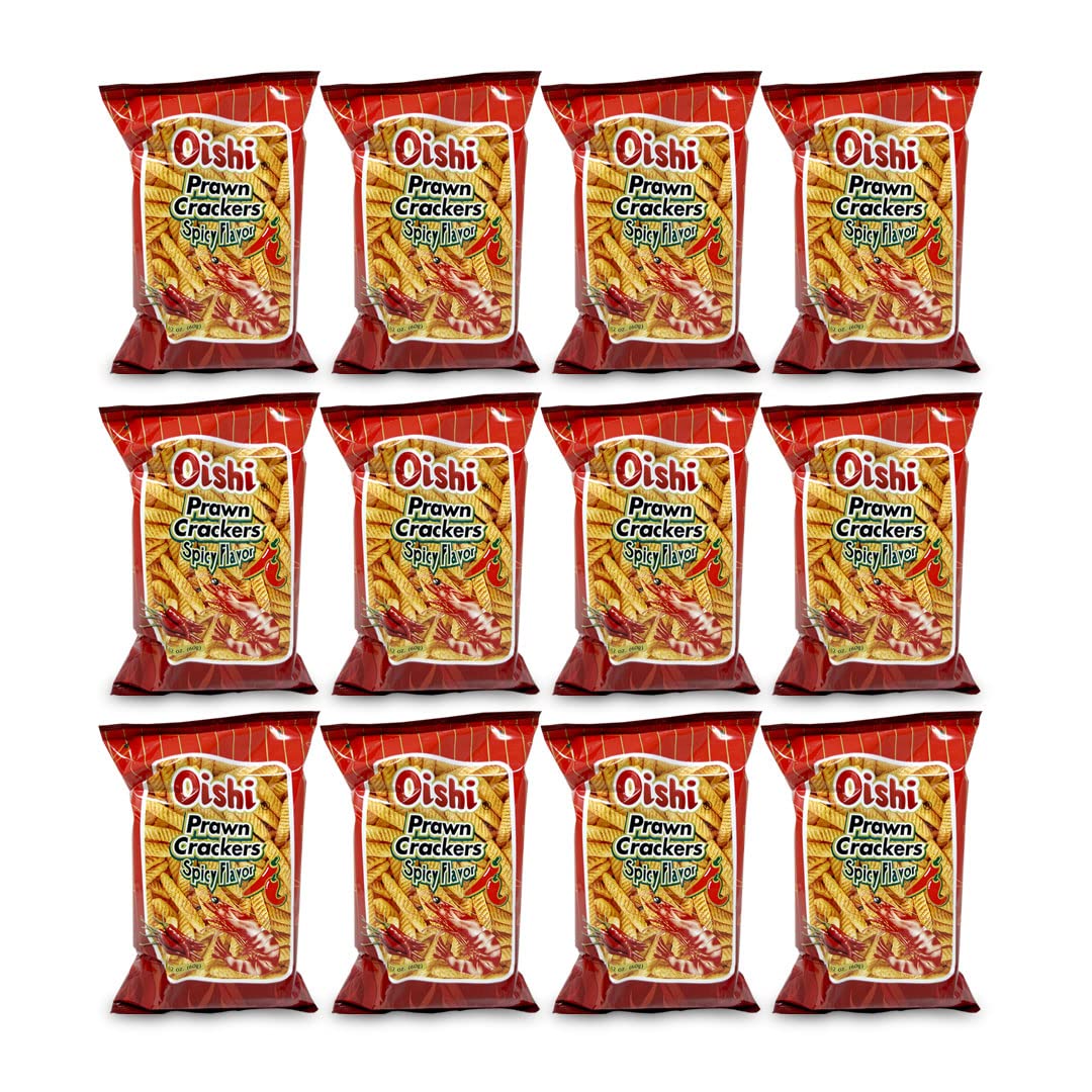 Galletas Oishi Prawn Crackers Sabor Picante Pack de 10