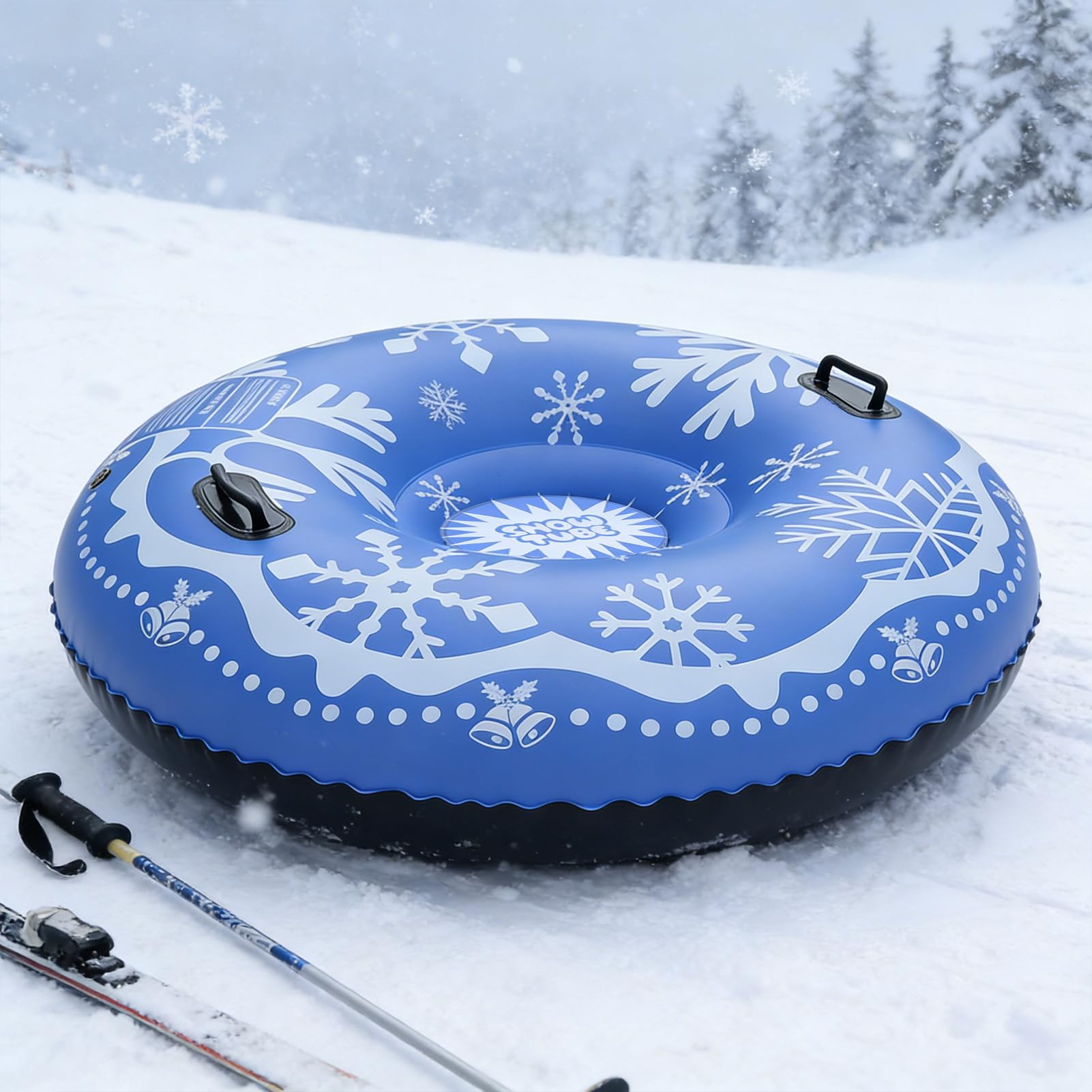 Tubi Da Neve Destinati Slittino In PVC Resistente Gonfiabile | Giocattoli Invernali per Bambini Slittino su Neve per Famiglia Adulti Adolescenti Ragazzi Ragazze Uomini Donne