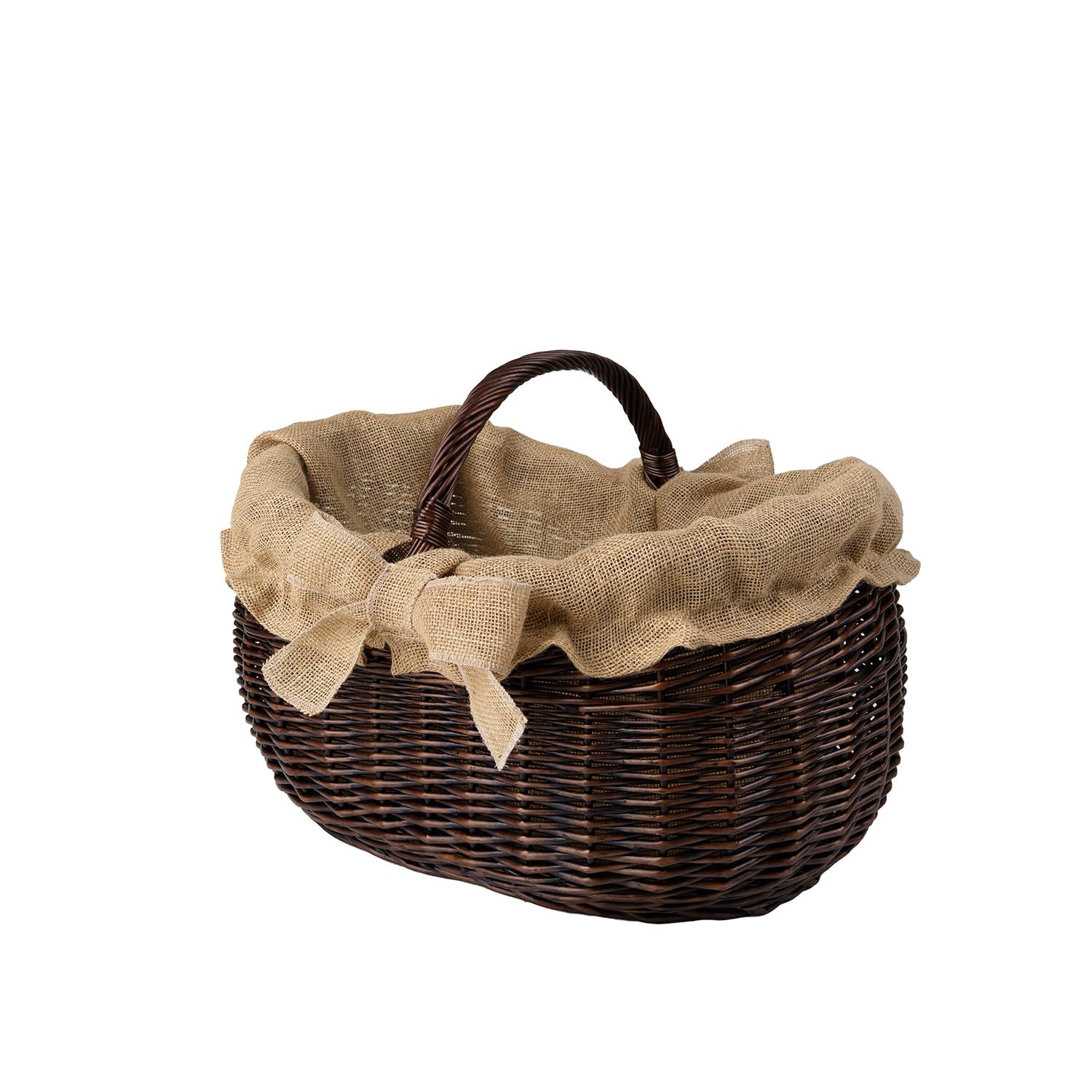 Cesta Portalegna da Interno in Vimini Porta Legna da Interni Fatto a Mano Cesta in Vimini per Legno Cestino per tronchi Ceste per Legna da Interno