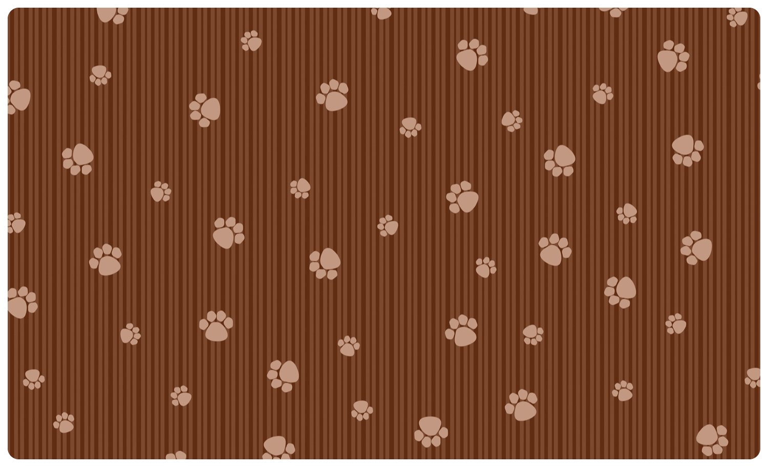 DrymatePaw Stripe Bowl Place Mat - [Dpm1628Bnstp] ,,Brown