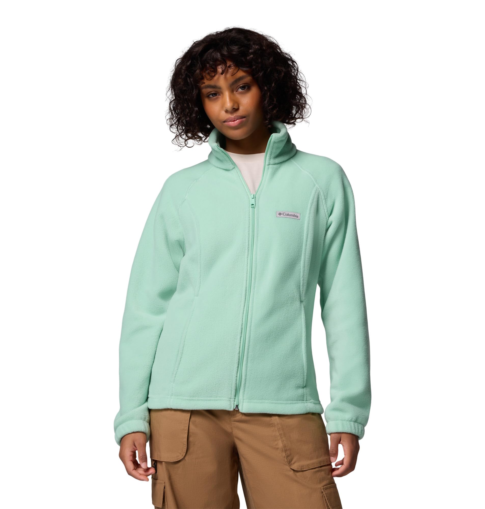 Columbia Womens Benton Springs Full Zip Fleece Jacket, New Mint, Medium