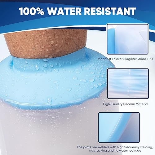Miniatura 5 de Funda impermeable para pies para ducha, para adultos, protector de heridas de tobillo, bolsa de fundición hermética para adultos, para cirugía de