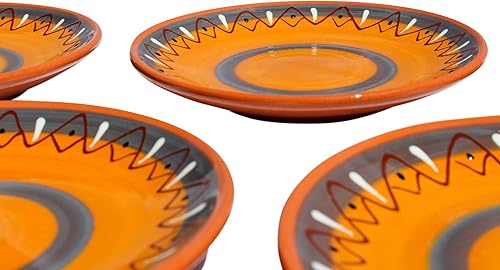 Miniatura 8 de Cactus Canyon Ceramics Juego de platos de ensalada de terracota española de 5 piezas, multicolor