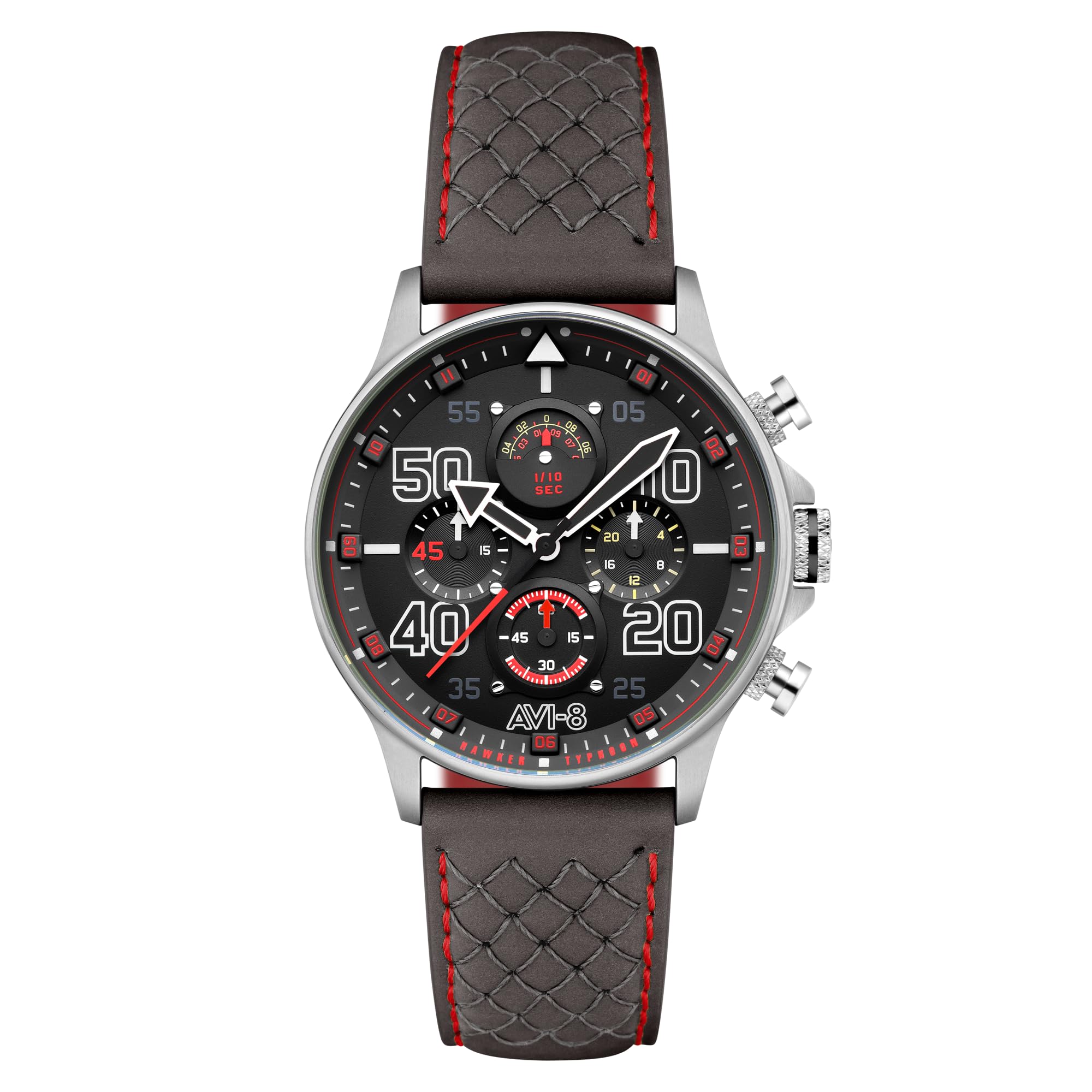 AVI-8 Reloj cronógrafo Hawker Typhoon Coningham para Hombre 42 mm D-Day 80 edición Limitada con Correa de Cuero AV-4093
